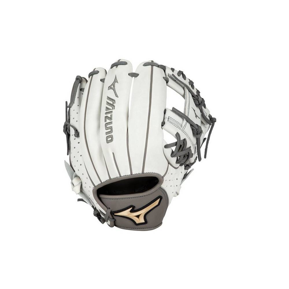 Guanti Mizuno Softball Prime Elite Infield/Pitcher Fastpitch 11.75" Donna - Bianche/Grigie - 59470-J